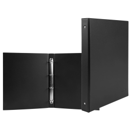 Liderpapel Carpeta 4 Anillas 25 mm Plástico Folio Negro