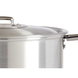 Kinvara Cazo de Aluminio con Tapa 24 cm, Capacidad 5 L, Apto para Gas y Horno, Plata