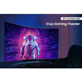 Samsung Odyssey S55CG970NU LS55CG970NUXEN Monitor Gaming 55" 4K Ultra HD LED Curvo 1000R 165Hz HDR10+ Quantum HDR Negro