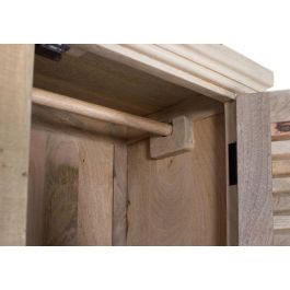 GINER Y COLOMER Armario de Madera de Mango 180 cm Alto con Barra para Colgar y Estantes Regulables