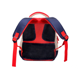 Liderpapel Mochila Escolar Multibolsillo Infantil Azul Marino Rojo Beige 350x110x270 mm