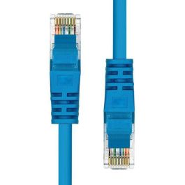 ProXtend Cable Ethernet CAT5e U/UTP CCA PVC Azul 3m AWG 26 con alivio de tensión y protección de pestillo