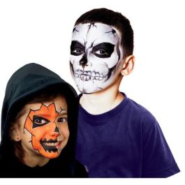 Alpino DL000107 Pintura para Cara y Cuerpo Set Maquillaje Horror Multicolor con 6 Barritas 5gr, Lápiz, Pincel y Tatuajes Brillantes, Apto Infantil y Adulto, Lavable