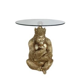 DKD Home Decor Mesita Auxiliar Colonial Dorado Resina y Cristal 60 x 59 x 60 cm Precio: 143.79000031. SKU: B12D7DXCG9