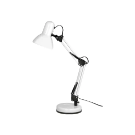 Q-connect Lámpara de Escritorio Polaris Metálica con Interruptor, Brazo Doble y 3 Articulaciones, Color Blanco Precio: 22.6633. SKU: B1J2F3NRFP