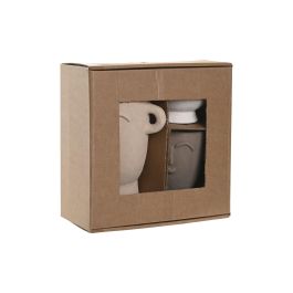 DKD Home Decor Jarrones Gres Urban Multicolor 11x22x17 cm Set de 3 piezas Vaset