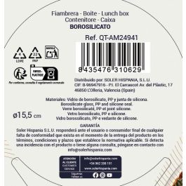 Inde Fiambrera Redonda Hermética 15 cm 650 cc Ambare (6 Unidades)