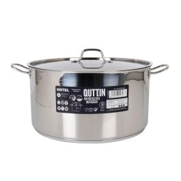 Quttin Olla Industrial Acero 36 cm 19L con Tapa