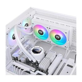 Thermaltake TH240 V2 Ultra EX ARGB Sync AIO Liquid Cooler 240mm - Ventiladores 120mm ARGB, Bomba 3300 RPM, LCD, Snow Edition Blanco