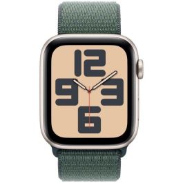 Apple Watch SE GPS - 44 mm - Caja de aluminio Starlight - Correa deportiva verde lago