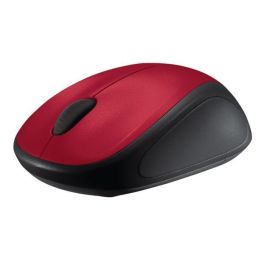 Logitech M235 Ratón Inalámbrico 2.4 GHz Óptico 1000 DPI con Nano Receptor, 1 Año Pila, Multi-OS, Compacto - Rojo