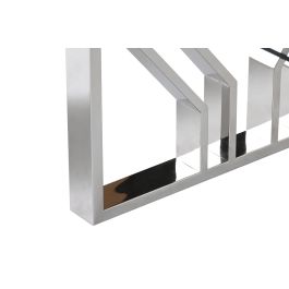 DKD Home Decor Mesa de Centro Moderna y Transparente. Diseño Elegante en Cristal y Acero. Medidas 130x70x45 cm (Ancho x Fondo x Alto)