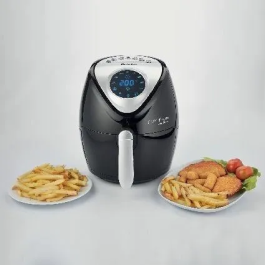 Ariete Freidora de Aire 4616/00 Negra, Cocina Saludable con 80% menos grasa