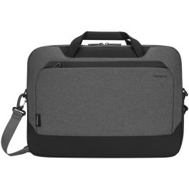 Targus CypressEco Maletín para portátiles de hasta 15.6" (39,6 cm) en Negro y Gris, con asa, correa de hombro y bolsillos