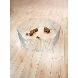 Trixie Caja Metálica Galvanizada para Animales Pequeños - Parque Extensible Ø90cm - Gran Espacio de Libertad Interior con 6 Elementos