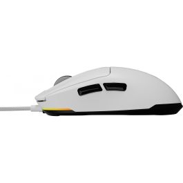 GENESIS Krypton 660 Ratón Gaming Óptico Ambidextro 12000 DPI, Ultraligero 49g, Cable USB Paracord, Huano Purple 90M Clicks, Blanco