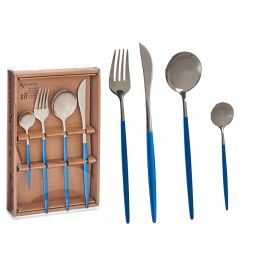 Kinvara Set Cubiertos 8 Piezas Acero Inoxidable Plata y Azul 16 x 24.5 x 5 cm (Set de 12) Precio: 151.79000001. SKU: S3610005