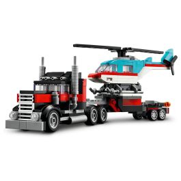 LEGO Creator Camión Plataforma con Helicóptero 31146 Juego de Construcción con 270 Piezas para Niños a partir de 7 años