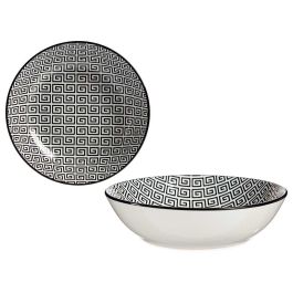 Plato Hondo 20 cm Geométrico Negro Vessia - Porcelana (24 Unidades) Precio: 57.49999981. SKU: B152478JSA