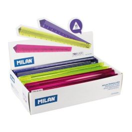 Regla Triangular Milan 15 Cms Surtido Expositor De 60 (Amarillo, Azul Y Rosa Translucido) Precio: 46.99000031. SKU: S7906372