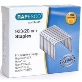 Grapas Rapesco Gran Capacidad 923/20 Mm. Galvanizadas Caja De 1000 Precio: 3.50000002. SKU: B1EZM8XBQ9