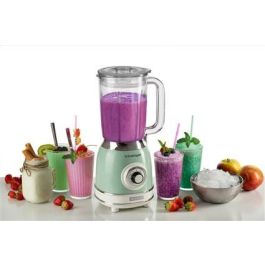 Ariete 583/04 Batidora de Vaso Vintage con Vaso de Vidrio, 4 Velocidades, Color Verde