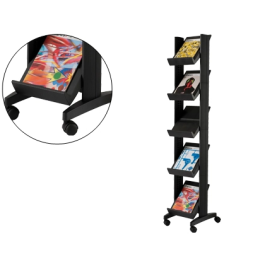 Paperflow Expositor Móvil de Suelo 5 Estantes 275x327mm Negro 350x1675x385mm Precio: 228.49999975. SKU: B1A8XA9WXN