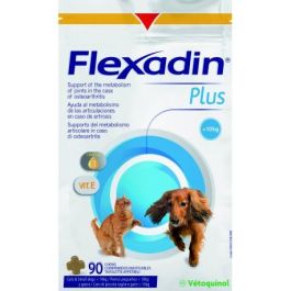 Vetoquinol Flexadin Plus 30 Comprimidos Masticables para Perros con Artrosis Omega-3 Glucosamina Condroitina Precio: 21.5000005. SKU: B16B5J36CM