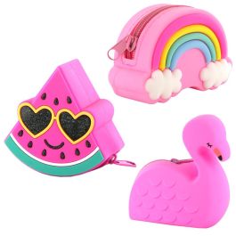 Jeux 2 momes Monedero Fantasía Colección Seche Pleure Modelos Arcoíris, Sandía, Flamenco 10x3,5 cm