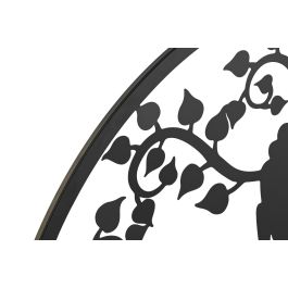 DKD Home Decor Decoración Pared Oriental Blanco Negro Metal Buda 100 x 100 x 1 cm (2 Unidades)