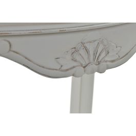 DKD Home Decor Mesita de Noche Tradicional Versalles3 Blanco Natural Madera 48 x 35 x 69 cm