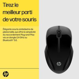 HP 250 Ratón Dual Inalámbrico para Diestros y Zurdo, Ambidextro, Plug-and-Play para Productividad Diaria