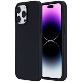 eSTUFF Funda silicona INFINITE RIGA para iPhone 15 Pro Max Negra - 93% material reciclado