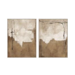 DKD Home Decor Cuadro Abstracto Marron Blanco 4 x 120 x 90 cm (2 Unidades) Precio: 176.055. SKU: B1FSG4KMYW