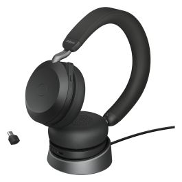 Jabra Evolve2 75 Link380c UC Stereo Auriculares Inalámbricos y Alámbricos, Llamadas/Música, Negro