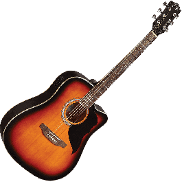 Guitarra Acústica Dreadnought Ranger 6 A/E Cutaway - Brown Sunburst