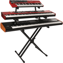 QUIKLOK Soporte Teclado QL723 Formato "X" 3 Niveles Doble Perfil Negro