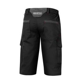 Sparco Pantalón Bermuda Cargo Negro 02410nr1s Talla S Algodón Elástico