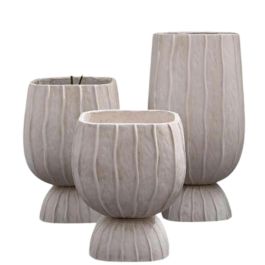Macetero Moderno DKD Home Decor Crudo 32 x 60 x 32 cm