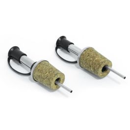 Cook Concept Juego de 2 Tapones Vertedor Acero Inoxidable Con Corcho Y Tapón Plástico