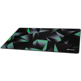 Sharkoon SKILLER SGP30 Alfombrilla de ratón para juegos, base antideslizante, gran tamaño y alta precisión, Negro, Verde, Gris