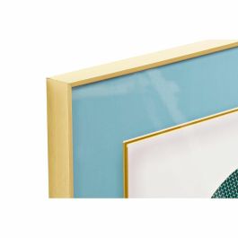 Cuadro Glam DKD Home Decor Turquesa Dorado 3 x 80 x 240 cm Set de 3 Cuadro Glam DKD Home Decor Turquesa Dorado 3 x 80 x 240 cm Set de 3