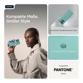 Motorola Edge 60 Neo - Smartphone 5G 256GB/12GB RAM, Pantalla P-OLED 6.36" 120Hz, Cámara Triple 50MP Sony LYTIA, Batería 5000 mAh, Android 15, Color Turquesa PANTONE Frostbite