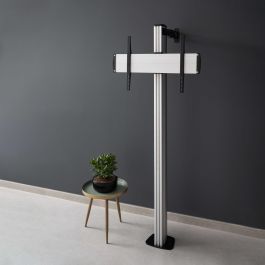 TooQ FS2270M-B Soporte de suelo para TV hasta 70", Plata, Aluminio