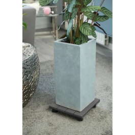 Nature Mesa Enrollable para Plantas - Madera Compuesta - H7 x 30 x 30 cm