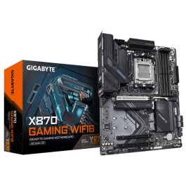 GIGABYTE X870 GAMING WIFI6 Placa Base - Compatible con CPUs AMD Ryzen 9000, VRM de 8+2+2 fases, hasta 8000MHz DDR5 (OC), 1x PCIe 5.0 + 3x M.2, Wi-Fi 6, 2.5GbE LAN, USB 3.2 Gen 2x2 Precio: 260.99000015. SKU: B14KLG83MW