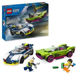 LEGO 60415 City La Persecución entre el Coche de Policía y el Supercoche, Juguete de Construcción con Minifiguras, Regalo para Niños Precio: 31.50000018. SKU: B148HBASRP