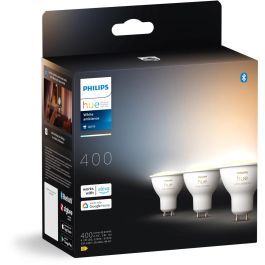 Philips GU10 Dreierpack 3x350lm Bombilla Inteligente Blanca Ambiance Regulable Paquete de 3