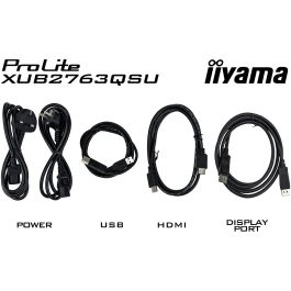 iiyama XUB2763QSU-B1 Monitor 27" QHD IPS 2560x1440 100Hz 2ms con HDMI DP USB y Altavoces Negro