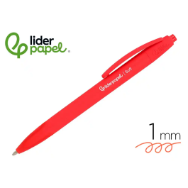 Liderpapel Bolígrafo Retráctil Soft Touch - Punta 1 mm, Tinta Roja, Cuerpo Rojo con Clip Precio: 5.2272. SKU: B17W78NCVR